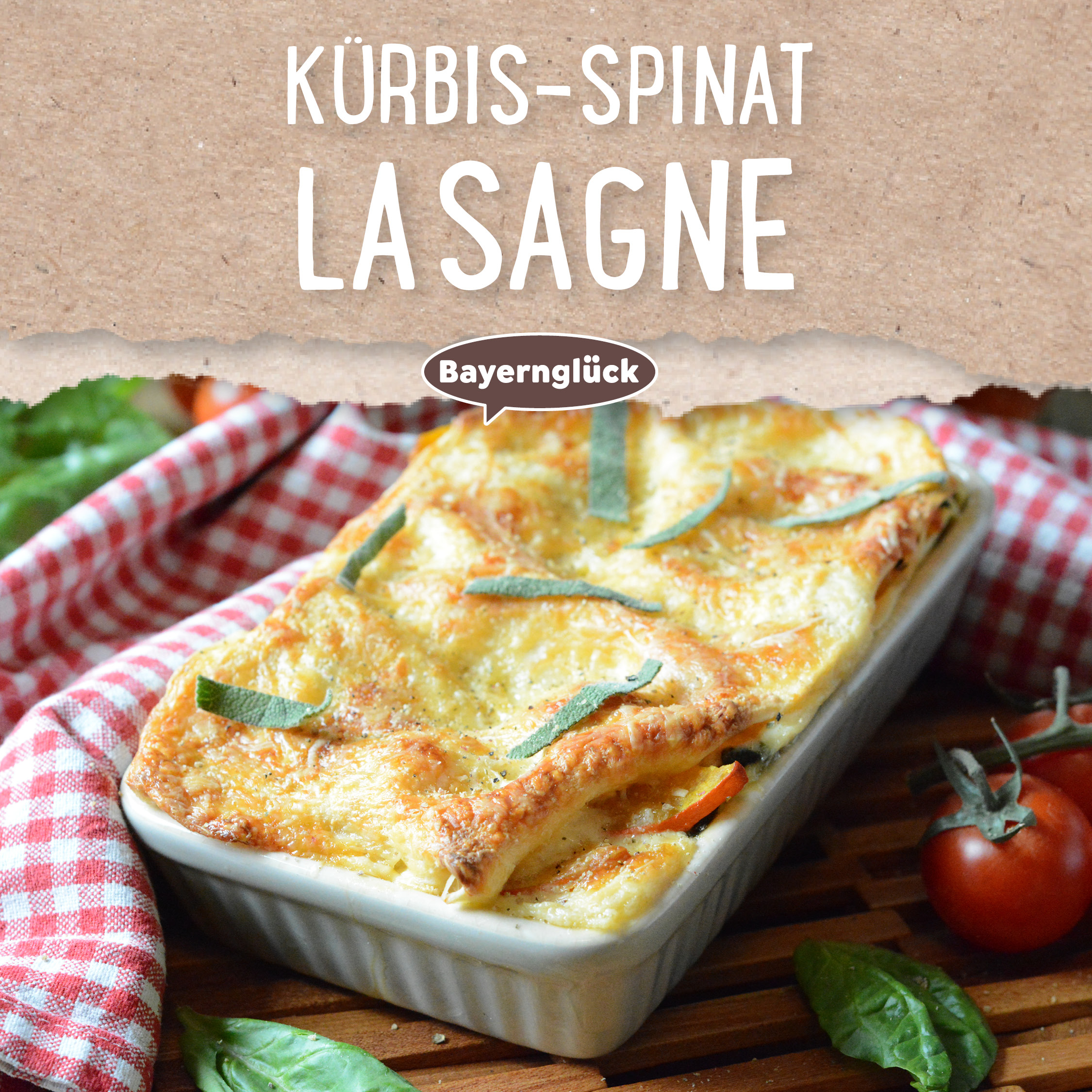 Kürbis-Spinat-Lasagne